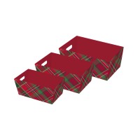 Hamper Trays Set of 3 Christmas X-34403-BXC